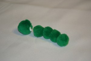 Green Caterpillar - gluing together