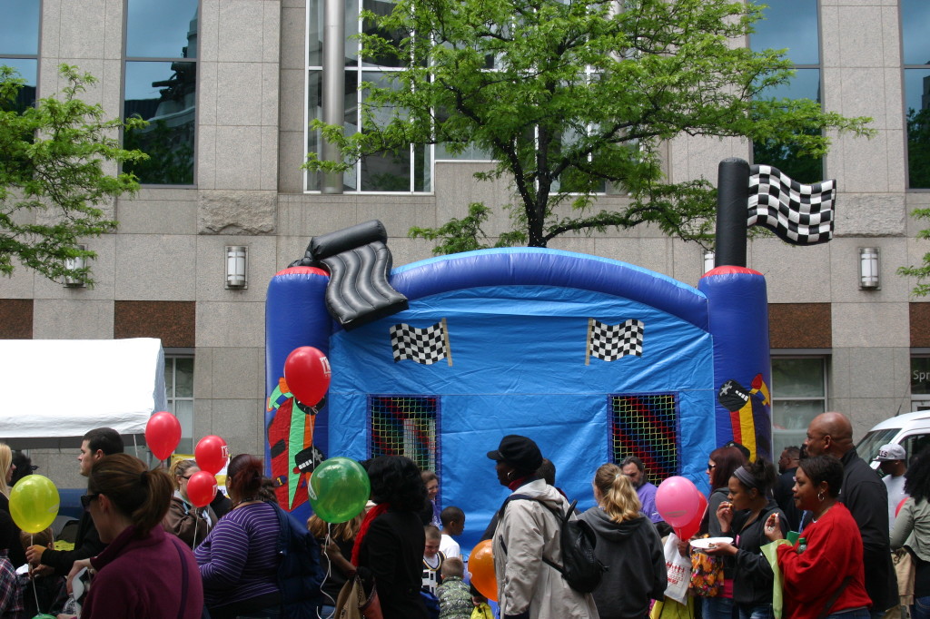 Race Car Bounce House at Chase 500 Festival Kids' Day