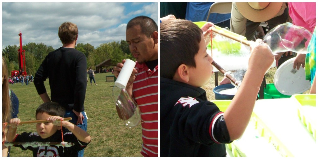 Love to Laugh and Learn: Blowing Bubbles at Hoosier Outdoor Experience