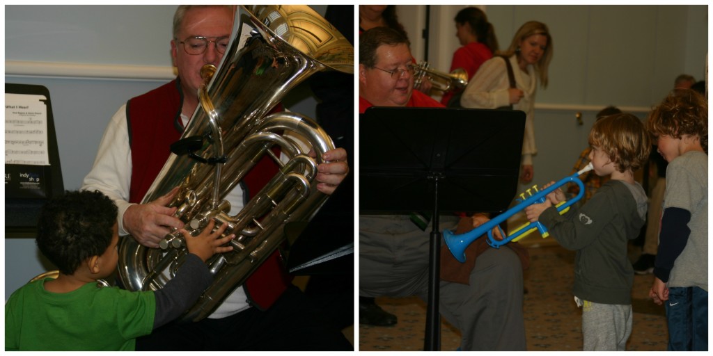 Interacting with the musicians at the Peanut Butter and Jam Concert