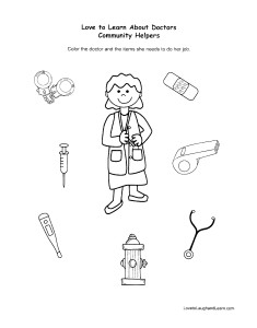 Community Helpers: Doctor Fun Sheet