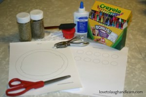 Materials Needed for Circle Pizza Craft