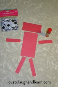 Red Rectangle Robot Pieces