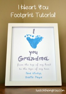 "I Love You Grandma" plaque, courtesy of I Watch Them Grow