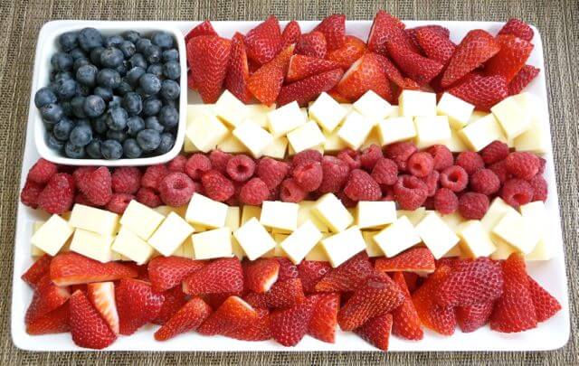 Flag Day: Fruit and Cheese Plate