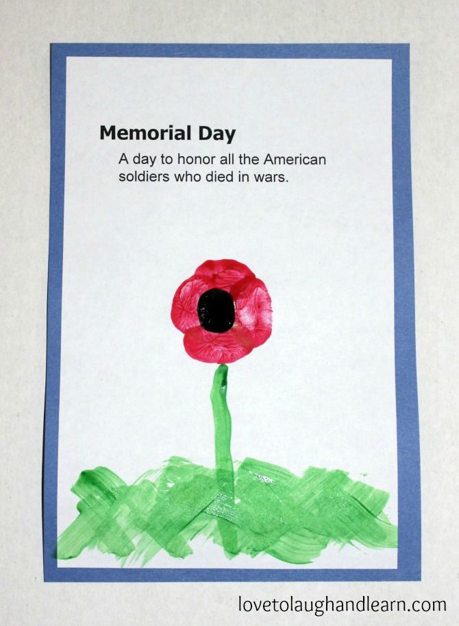 Easy Red Poppy Craft & Other Memorial Day Activities