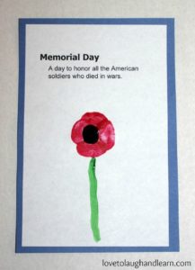 Memorial Day: Fingerprint Poppy craft